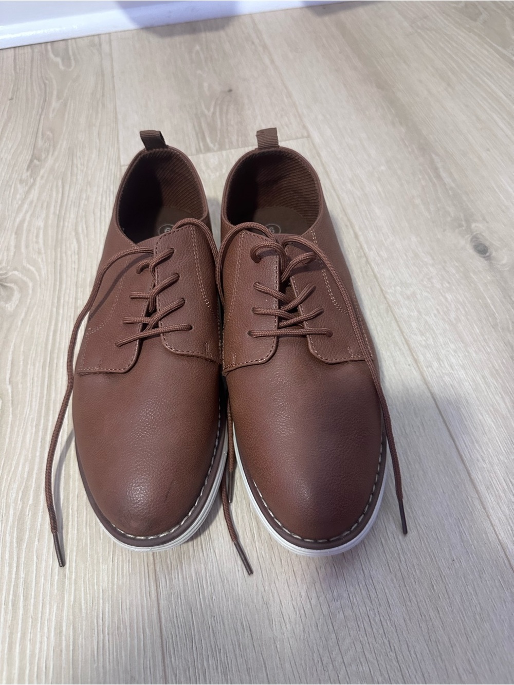Cat & Jack Brown Kids Lace-Up Oxfords